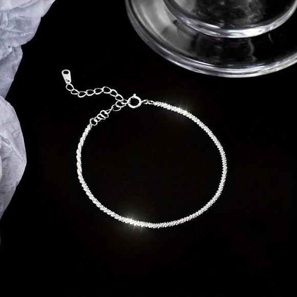 Dainty Silver 925 Sterling Gold Plated Twist Rope Chain Adjustable Bracelet for - Picture 5 of 6
